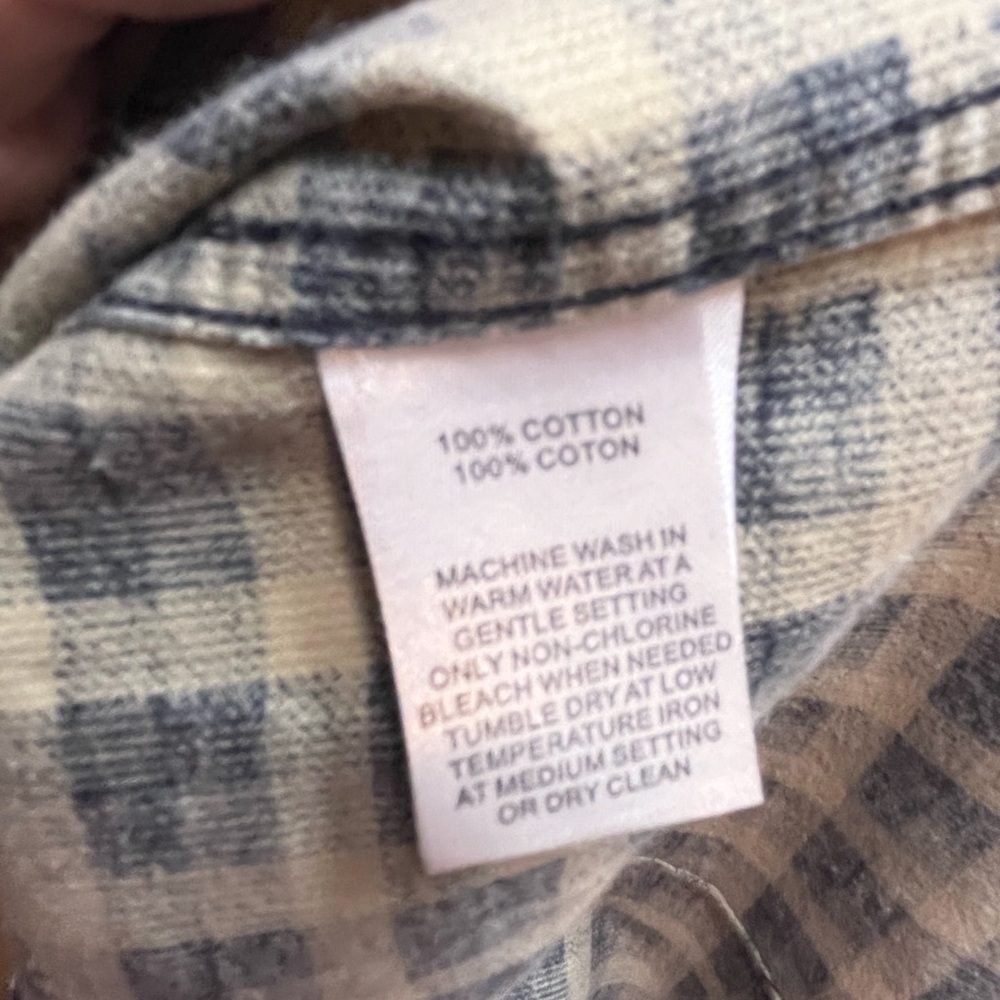 SAKS FIFTH AVENUE Men's Navy and Yellow Checkered Shirt - Picture 7 of 9